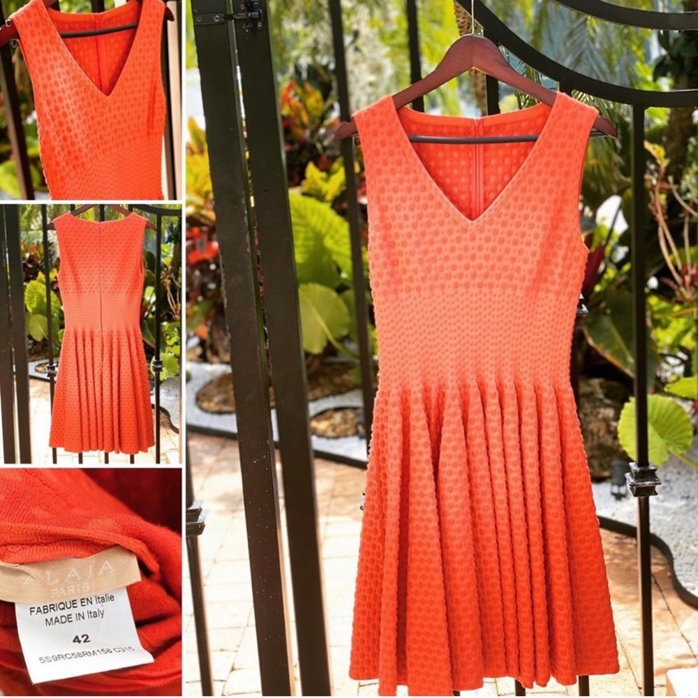 ALAIA CORAL DRESS